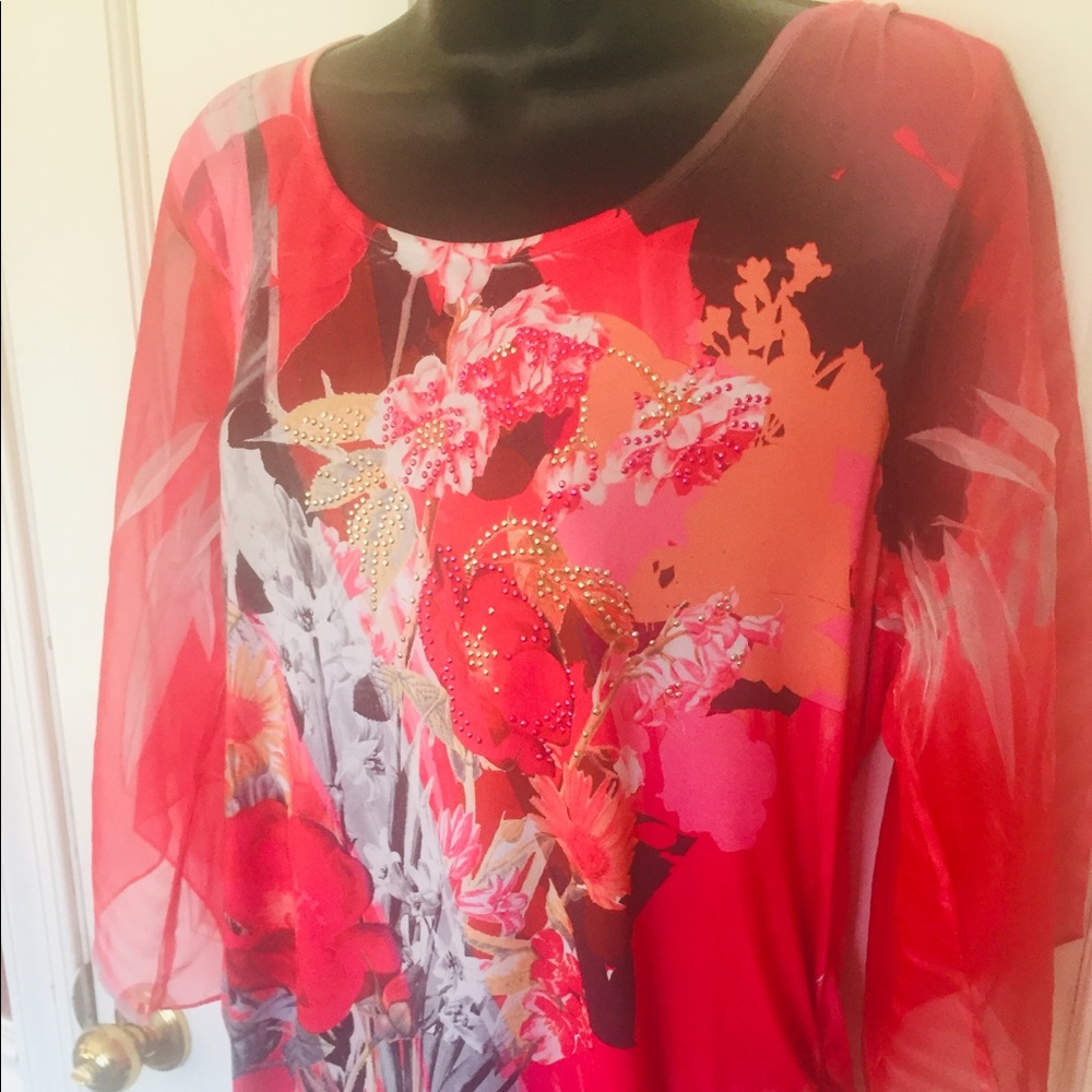 Style & Co. Floral Blouse. Size large.